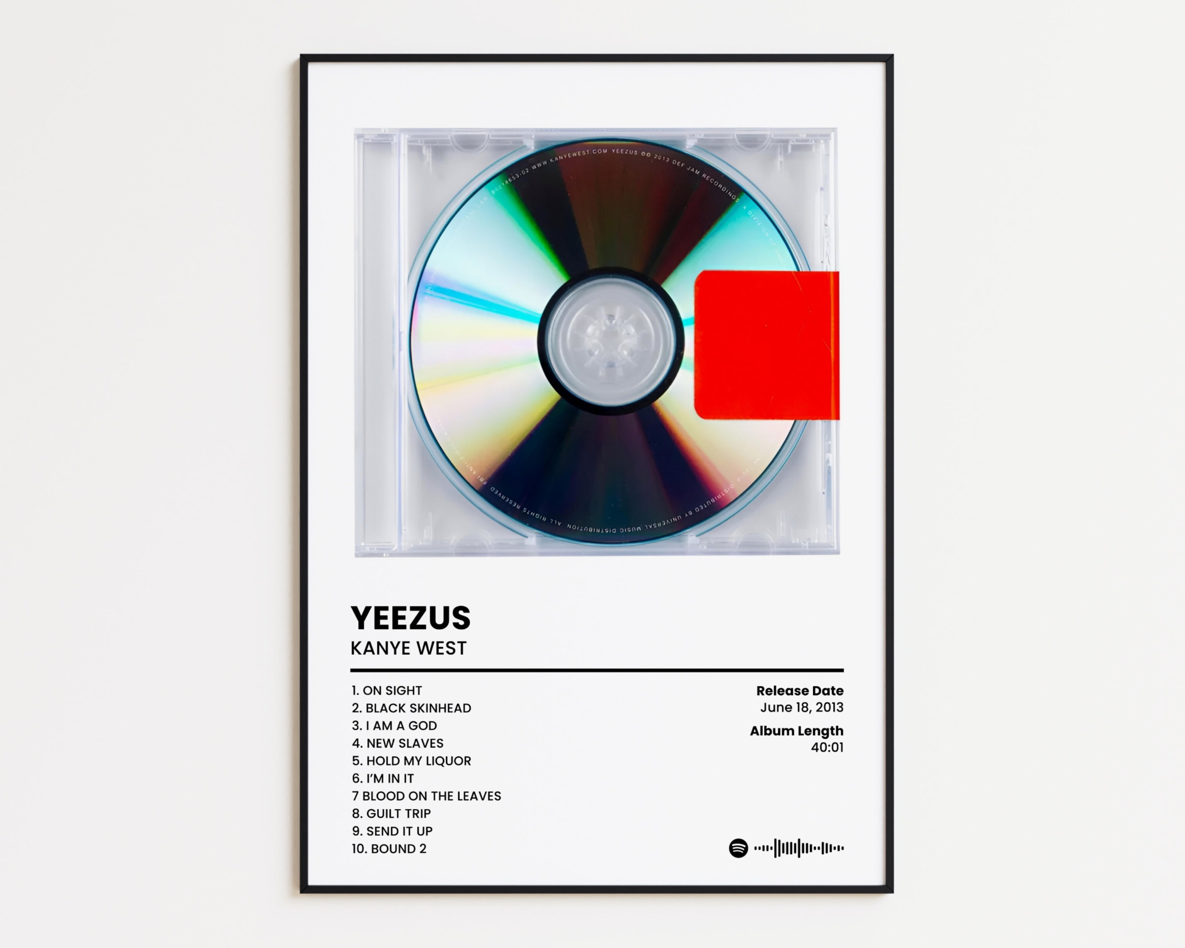Yeezus Album Cover Art YEEZUS Kanye West Cover Art 12x12 Acrylic Yeezus Album Cover Art YEEZUS Kanye West Cover Art 12x12 Acrylic