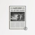 POSTER Kanye West Retro Newspaper Print, All of the Lights Poster