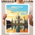 thumbnail image 1 of POSTER Kolkata India Travel Wall Art Print UNFRAMED, 12x18, 1 of 2