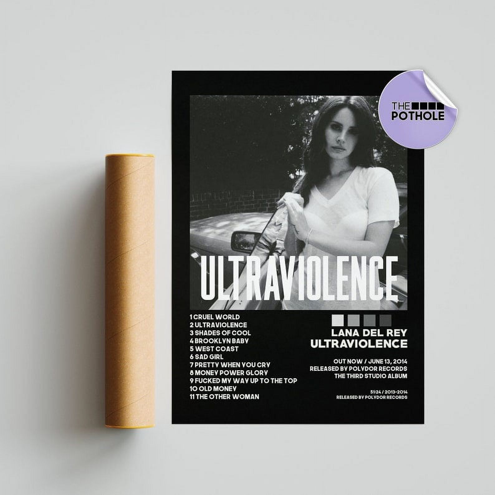POSTER Lana Del Rey Posters / Ultraviolence Poster / Album Cover Poster