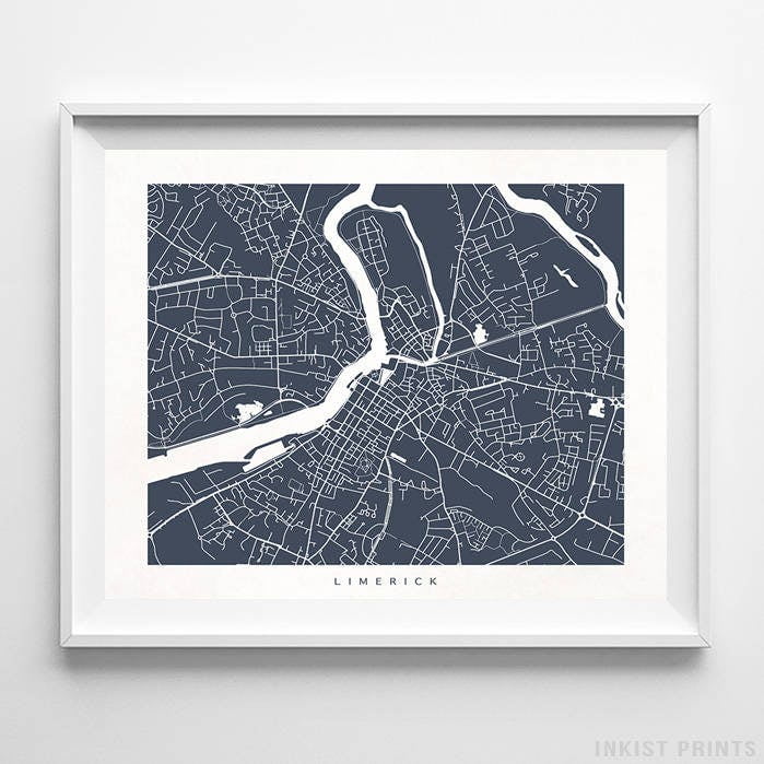 POSTER Limerick Map, Ireland Print, Limerick Poster, Irish Art, Wedding Gift, Office Wall Art ...