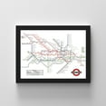 POSTER London Underground Railway 1930's Tube Map Art Deco UNFRAMED