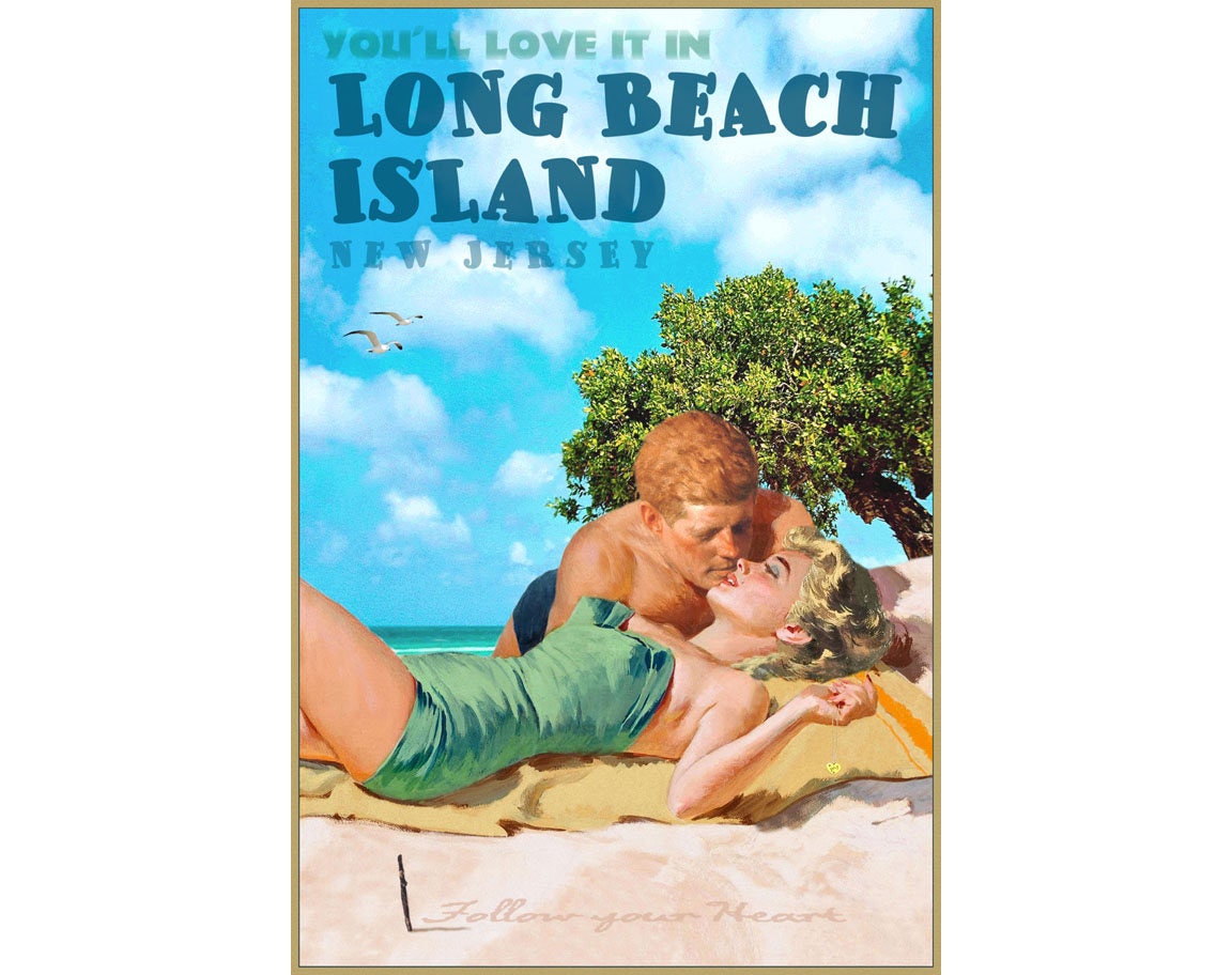 POSTER Long Beach Island New Jersey Travel Poster Marilyn Monroe John
