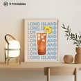 POSTER Long Island Cocktail Print, Long Island, Iced Tea, Mid Century
