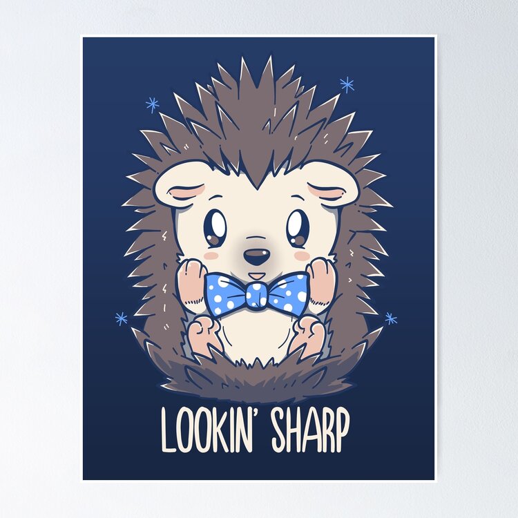 POSTER Lookin Sharp Dapper Hedgehog Poster NO FRAMED, 12x18 - Walmart.com