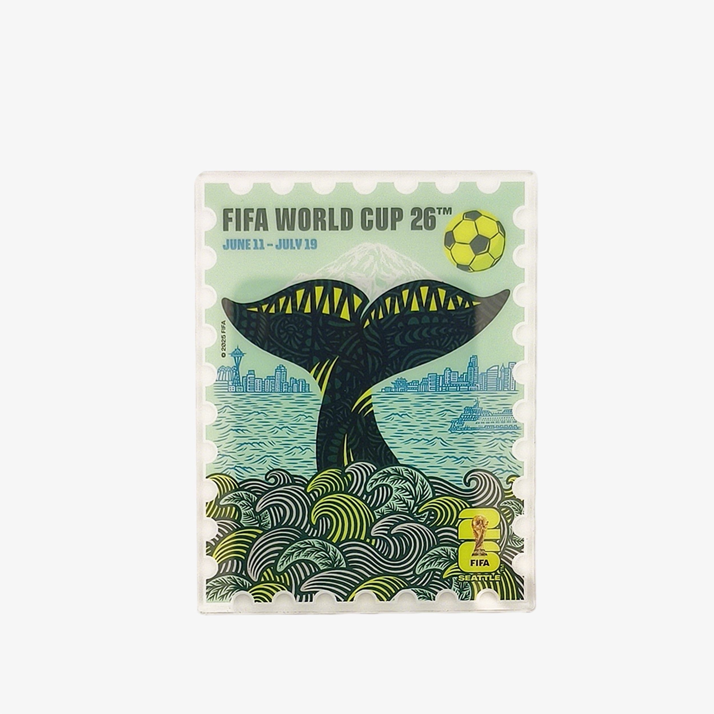 FIFA World Cup 2026 Host City Soccer Poster Magnet - Seattle