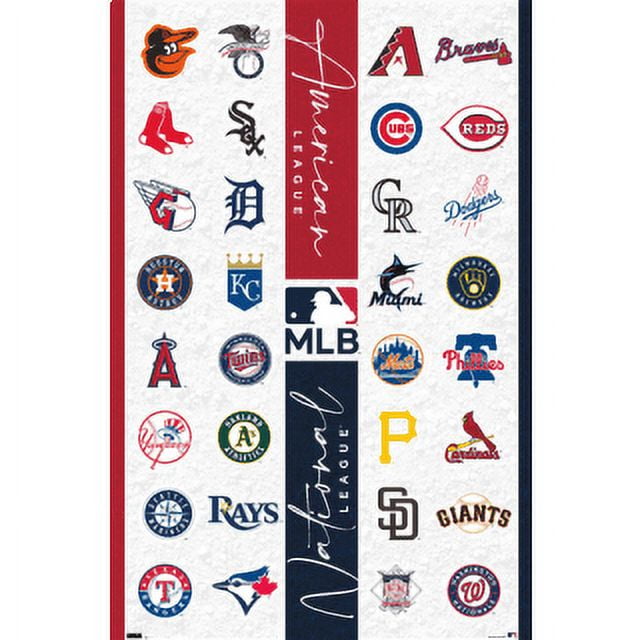POSTER MLB LEAGUE - LOGOS 22