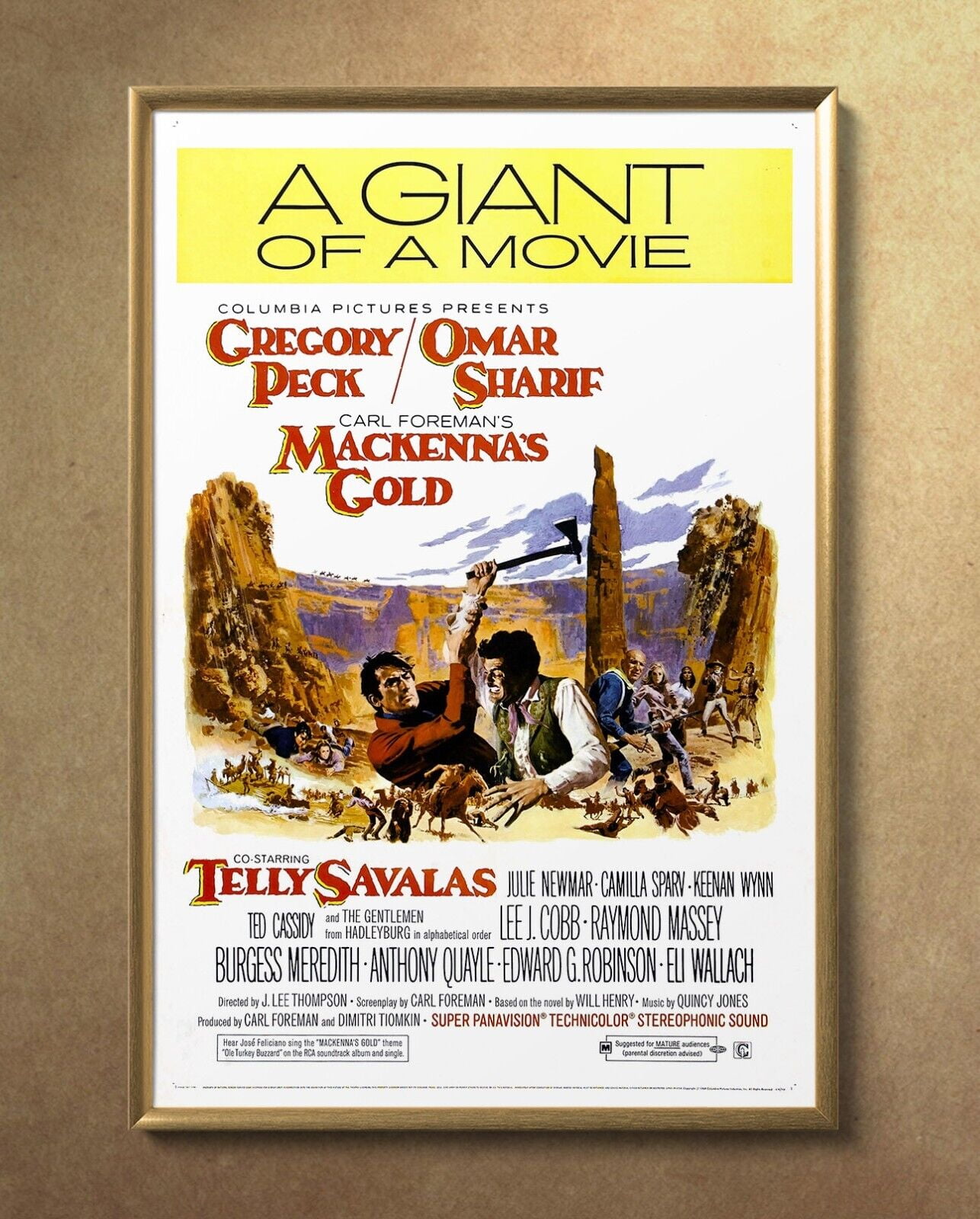 POSTER Mackenna s Gold Gregory Peck 1969 Movie Poster 12x18 UNFRAMED poster-mackenna-s-gold-gregory-peck-1969-movie-poster-12x18-unframed