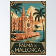 thumbnail image 1 of POSTER Mallorca Vintage Travel Poster Poster UNFRAMED, 12x18, 1 of 2