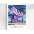 thumbnail image 1 of POSTER Miami Beach Travel Print Wall Art Florida Wall Hanging Home Decor Miami Beach Gift Art Lovers Miami Beach Art Lover Gift Miami Beach UNFRAMED, 24x36, 1 of 2