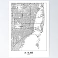 thumbnail image 1 of POSTER Miami White Map Poster UNFRAMED, 12x18, 1 of 2