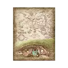 POSTER Middle Earth Retro Travel Map Wall Art Painting Prints Fantasy Literature Movie Poster Pictures Wall Home Decor UNFRAMED, 8x12