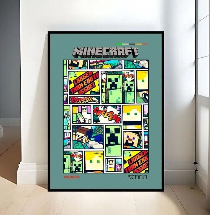 POSTER Minecraft Poster - Classic Video Game Art - Gaming Room Wall ...
