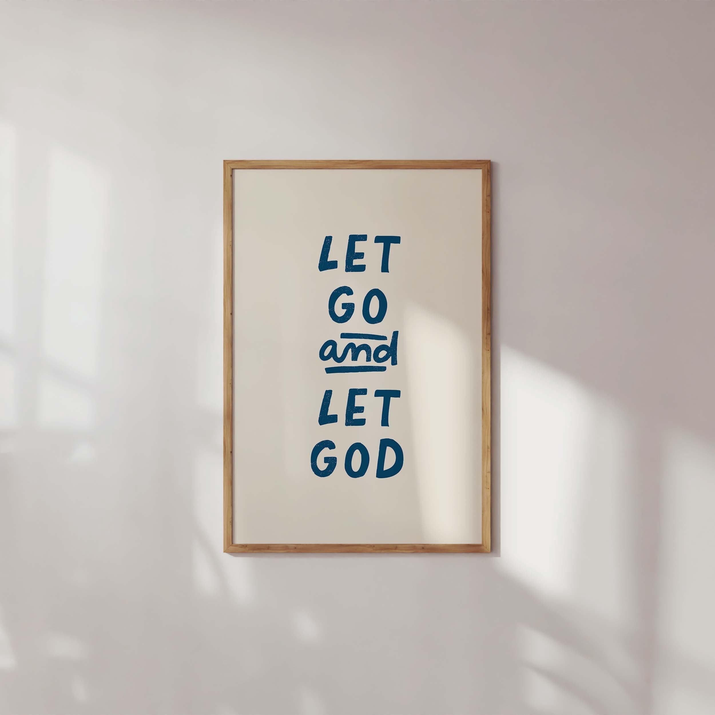 POSTER Minimalist Christian Wall Art, Print Art Navy Print Handwritten ...