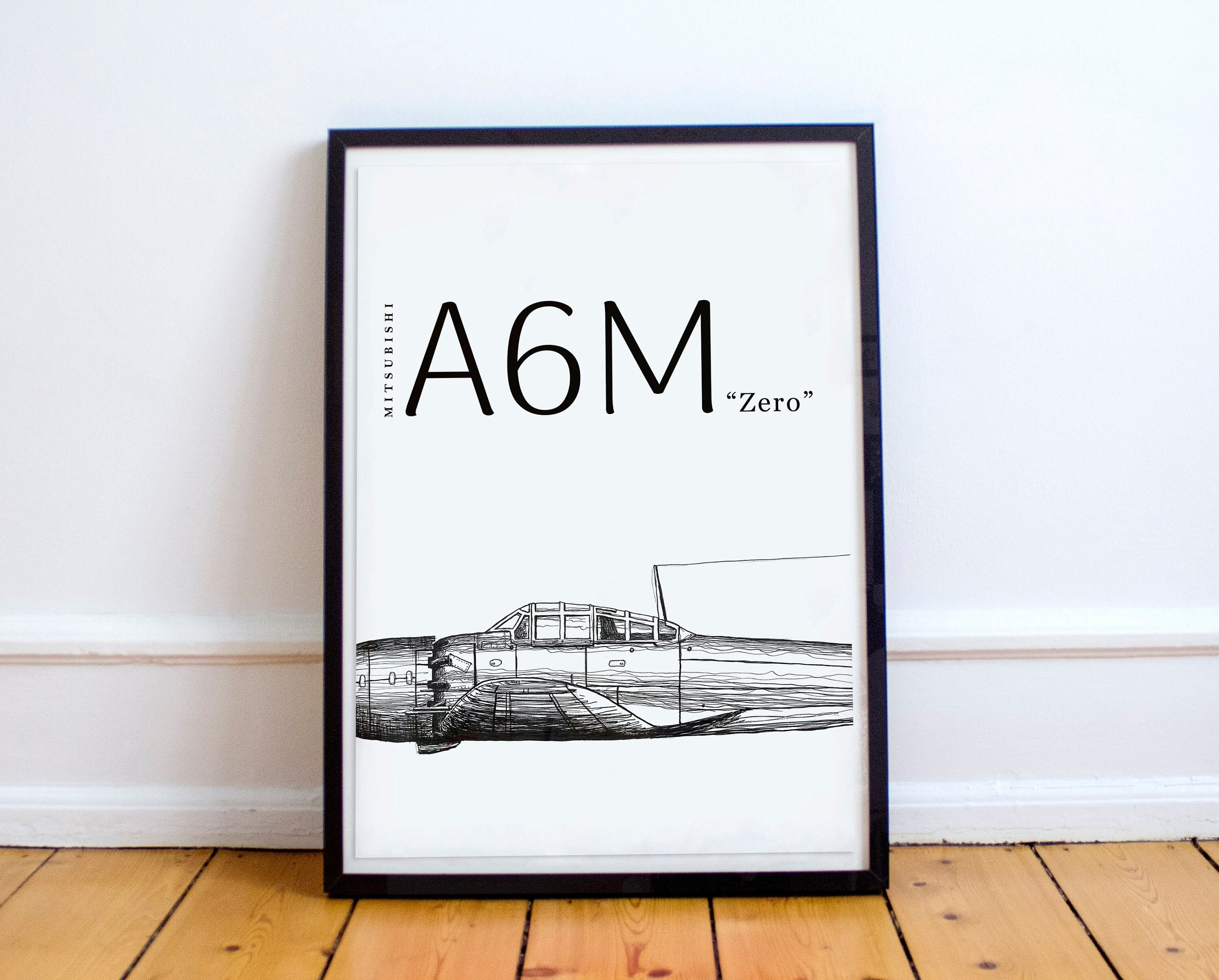 POSTER Mitsubishi A6M Zero Print - ww2 Japanese Fighter Plane ...