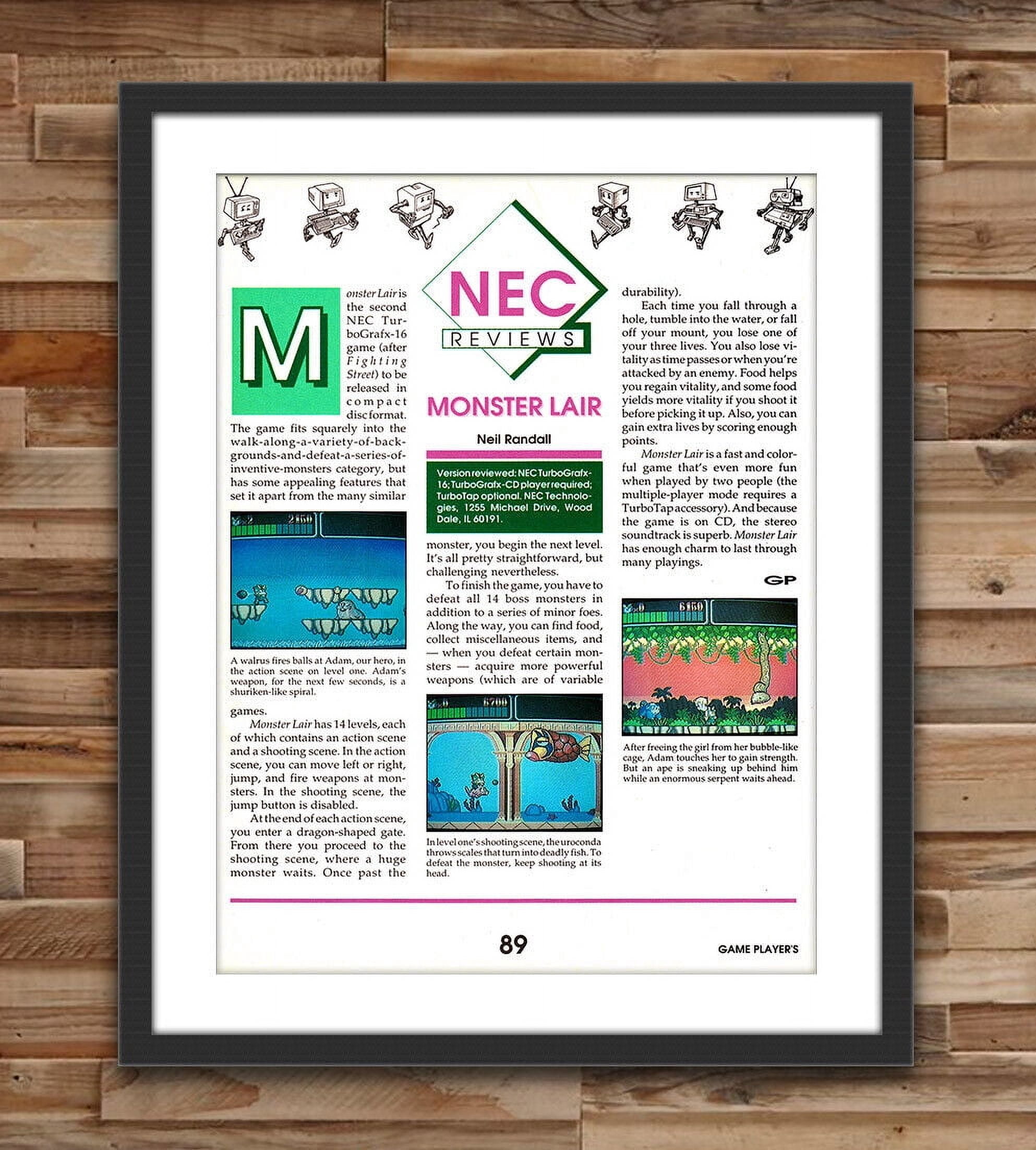 POSTER Monster Lair TurboGrafx-16 PC Engine Glossy Review Poster ...