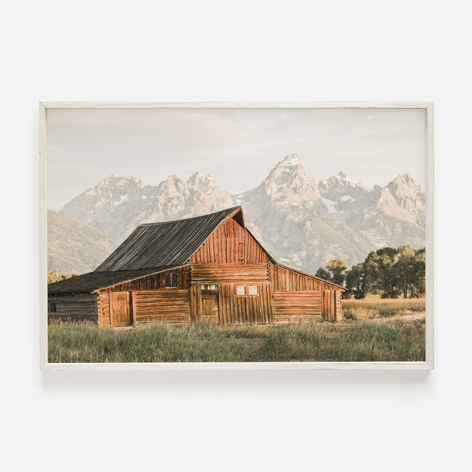 POSTER Mormon Row Wyoming, Yellowstone Barn, Wyoming Landscape, Mormon