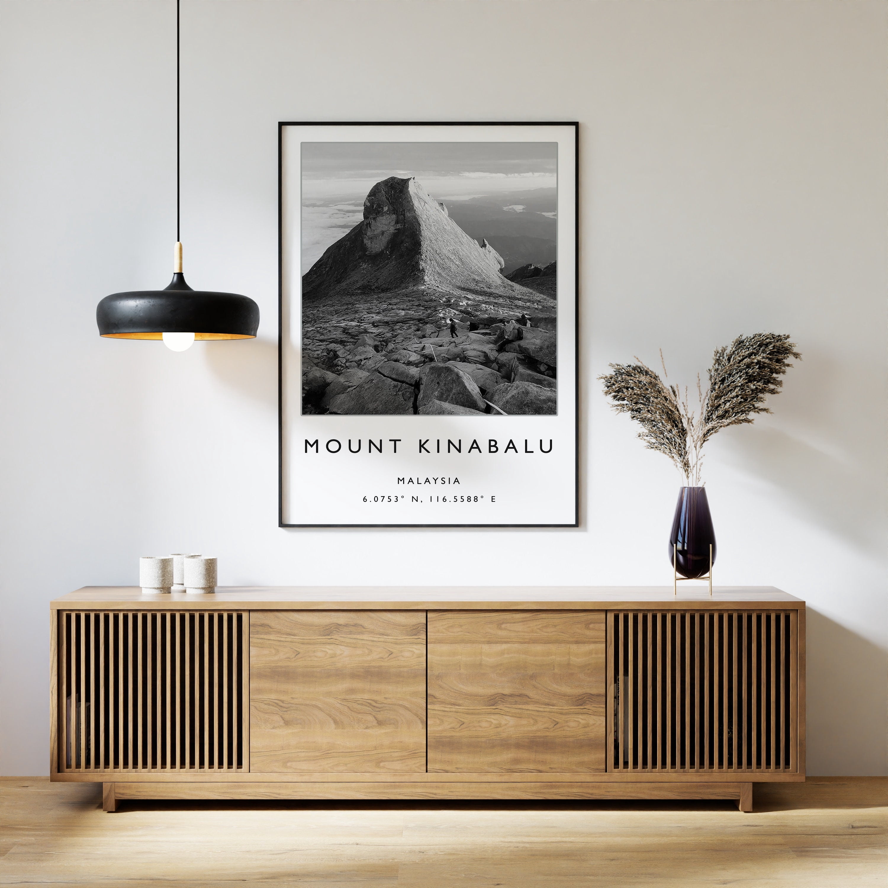 POSTER Mount Kinabalu Malaysia Travel Print, Malaysia Travel Poster