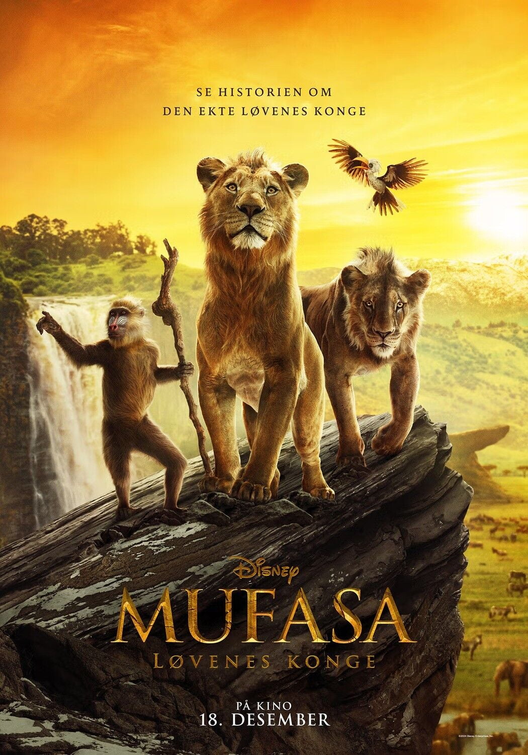 POSTER Mufasa The Lion King 2024 Movie Poster Wall Art (c) Mufasa16x24UNFRAMED