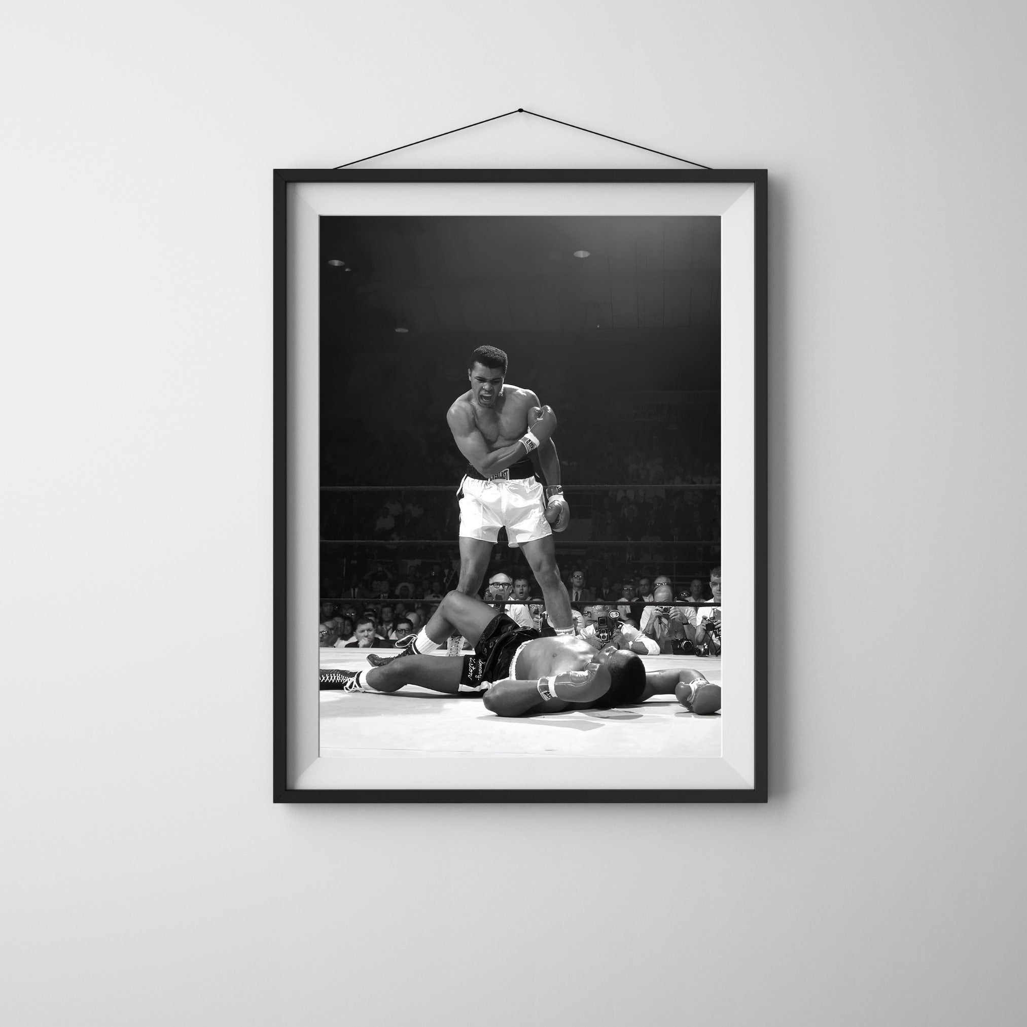 POSTER Muhammad Ali Poster, Muhammad Ali Print Wall Art, Black&amp;White ...