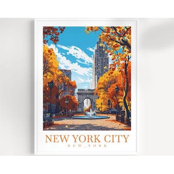 POSTER New York City Travel Print Wall Art New York Wall Hanging Home Decor New York Gift Art Lovers New York State Art Gift Lover Print UNFRAMED, 12x18
