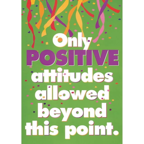 TREND ENTERPRISES T-A62589 POSTER ONLY POSITIVE ATTITUDES-13 X 19 LARGE
