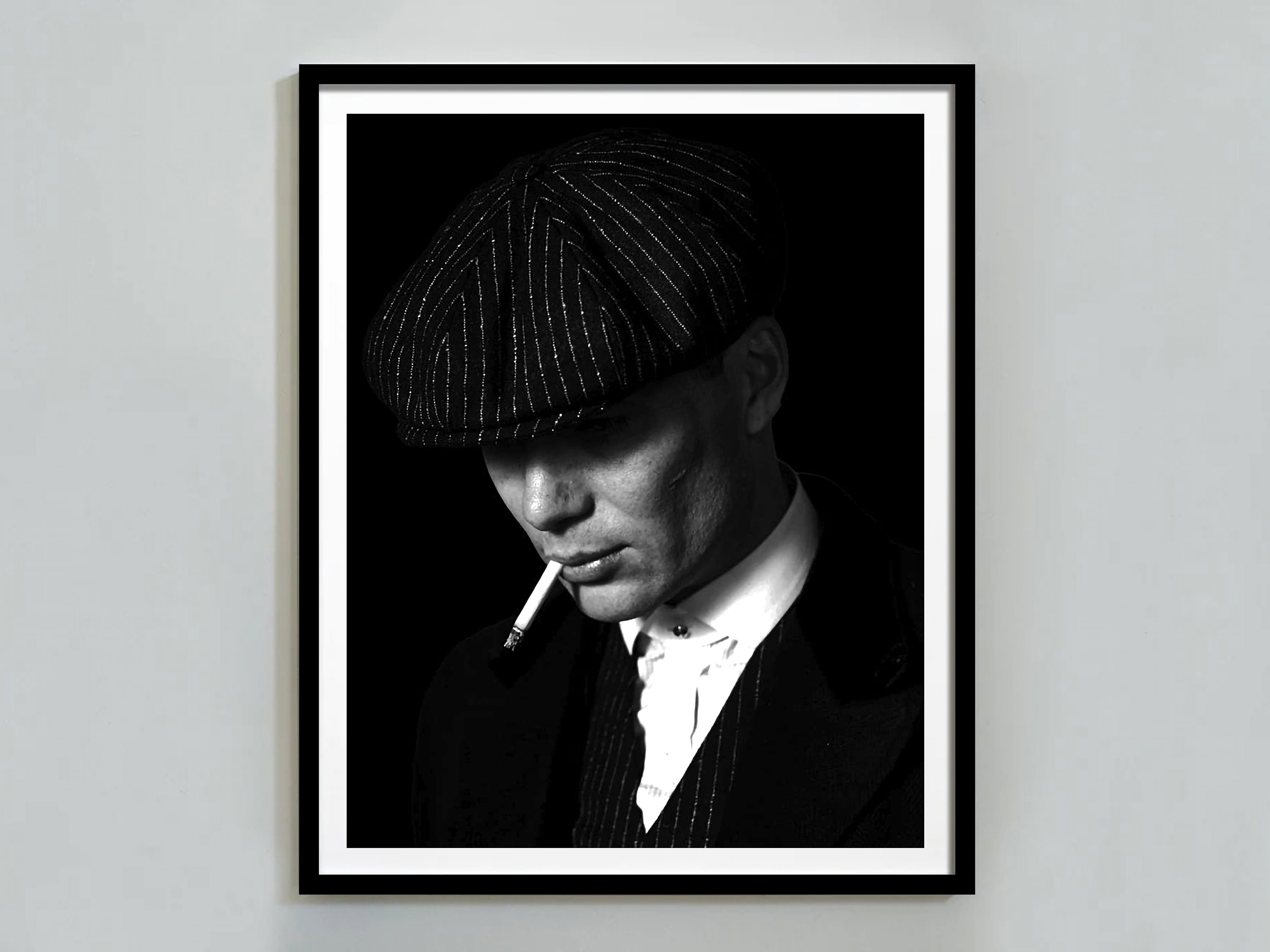 POSTER Peaky Blinders Smoking Poster, Thomas Shelby, Black and White, Vintage Print, Hollywood ...