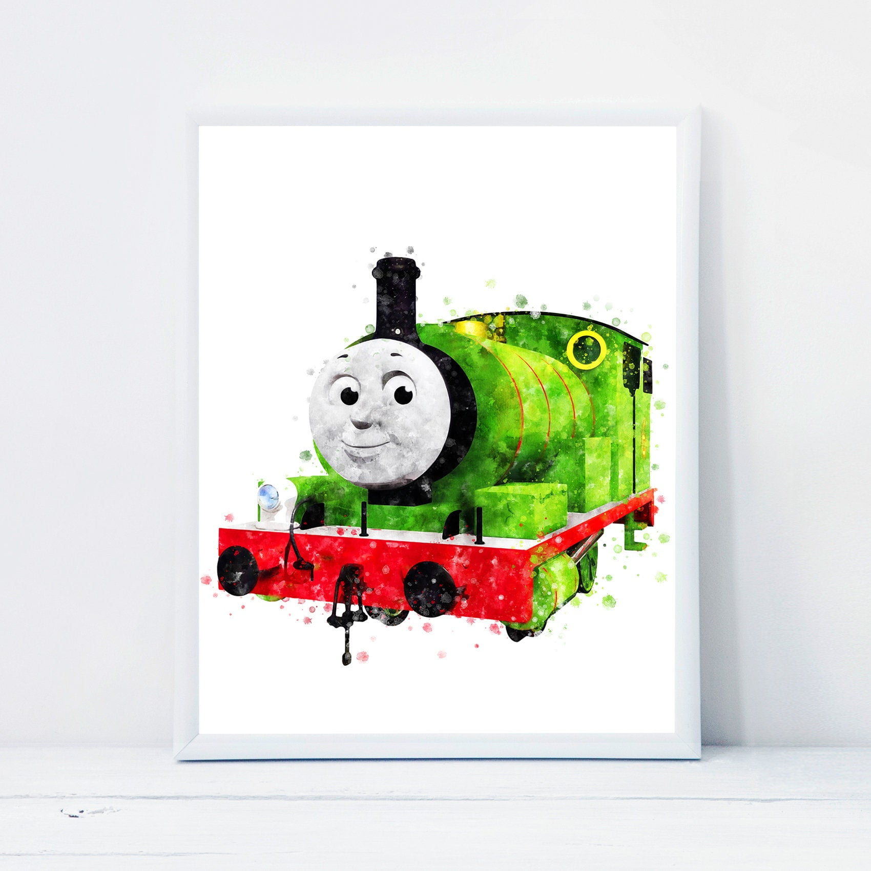 POSTER Percy the Small Engine Print Thomas and Friends Watercolor Percy ...