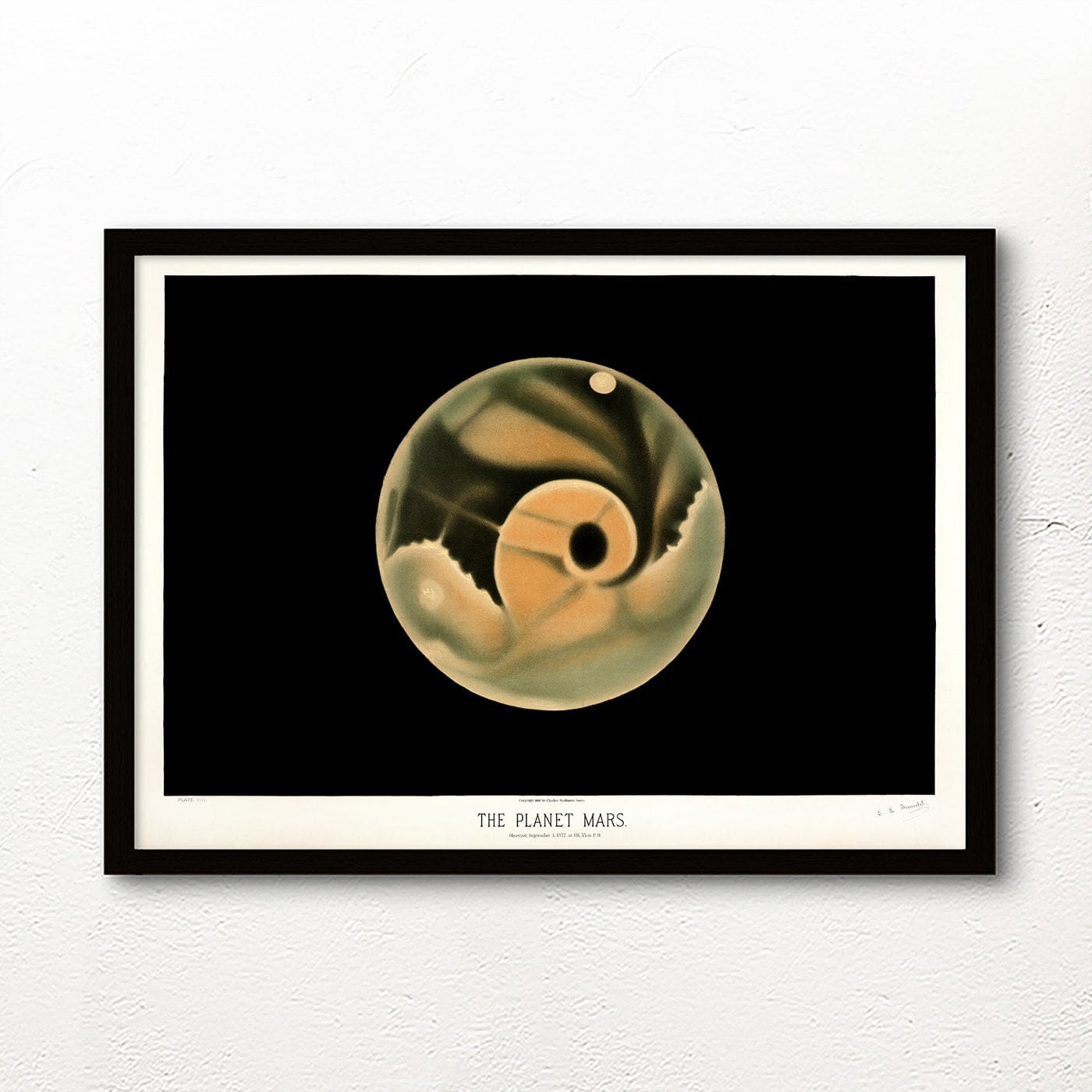 POSTER Planet Mars Vintage Space Posters Trouvelot Retro Poster planet mars vintage space posters trouvelot retro