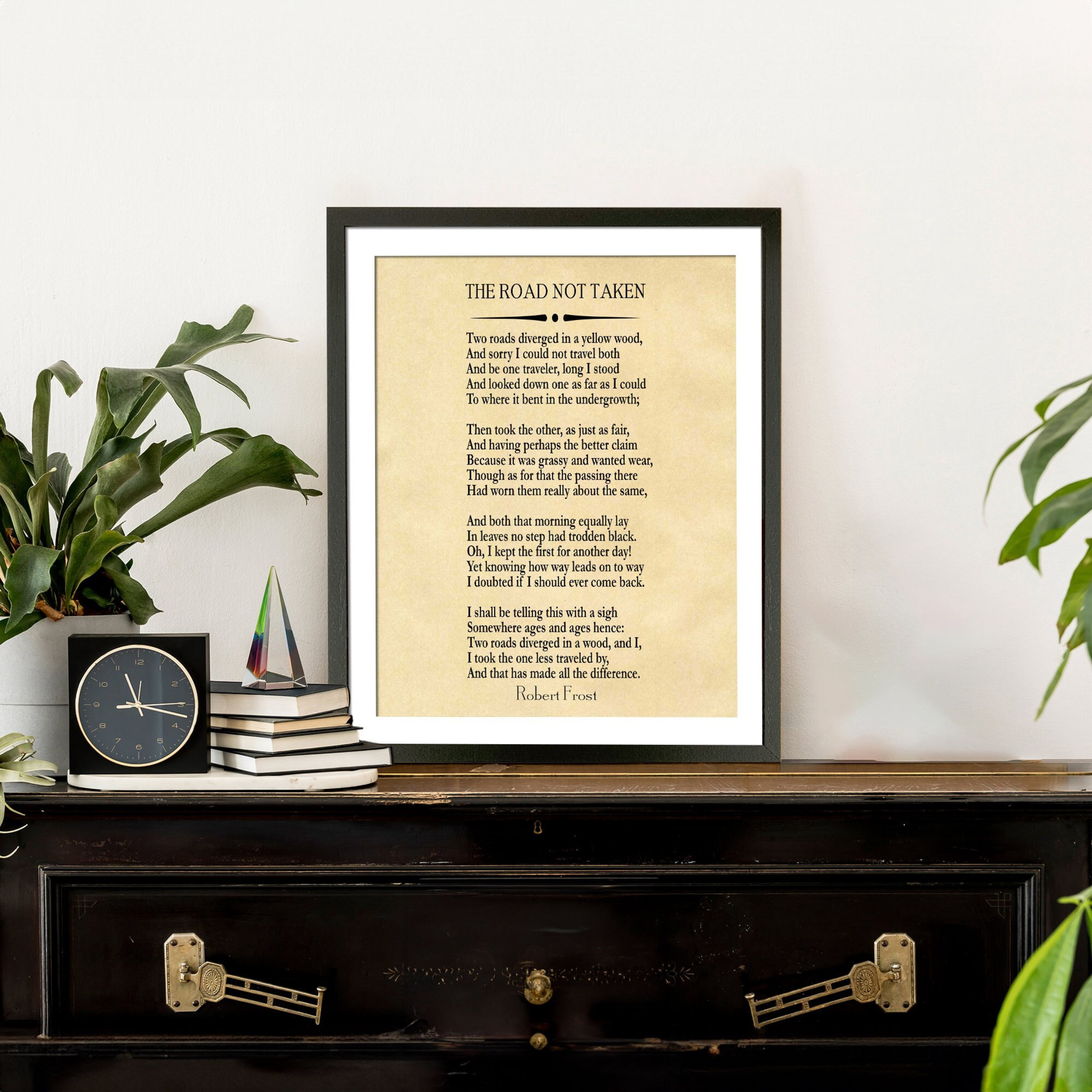 POSTER Poem The Road Not Taken by Robert Frost 1916 Great American