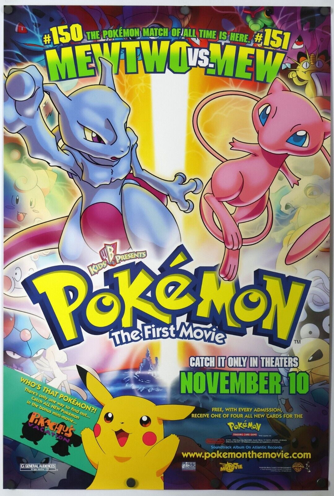POSTER Pokemon the First Movie Mew vs Mewtwo original DS movie poster