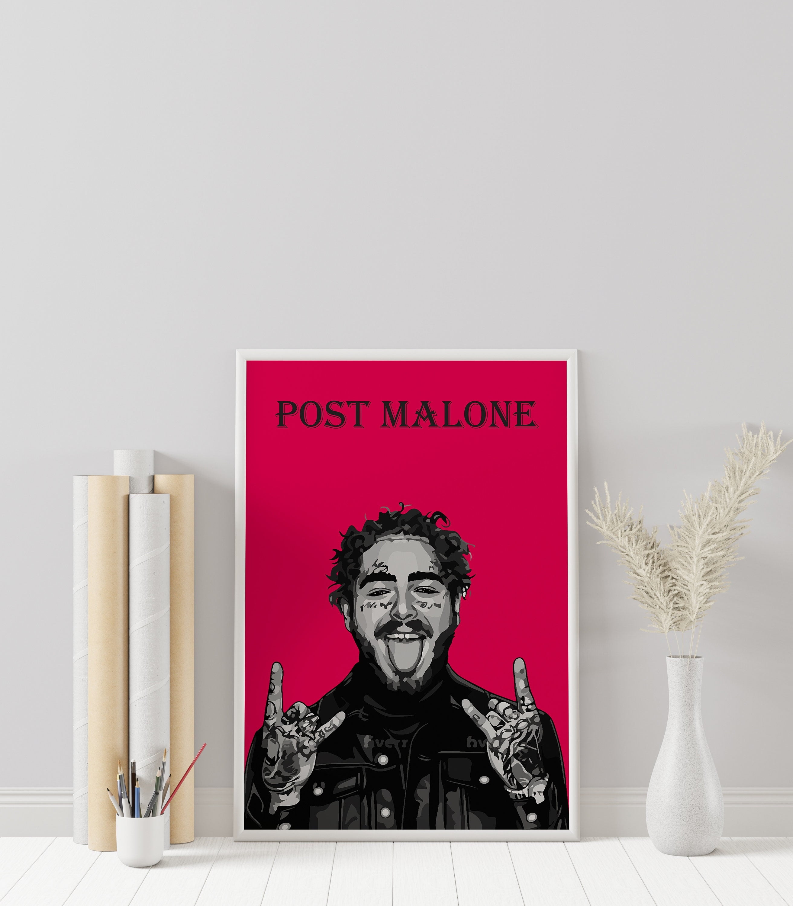 Allen Iverson Post Malone POSTER Post Malone Poster - Post Malone - Concert Poster - Hollywood's
