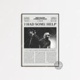 POSTER Post Malone Retro Newspaper Print, I Had Some Poster, I Had Some