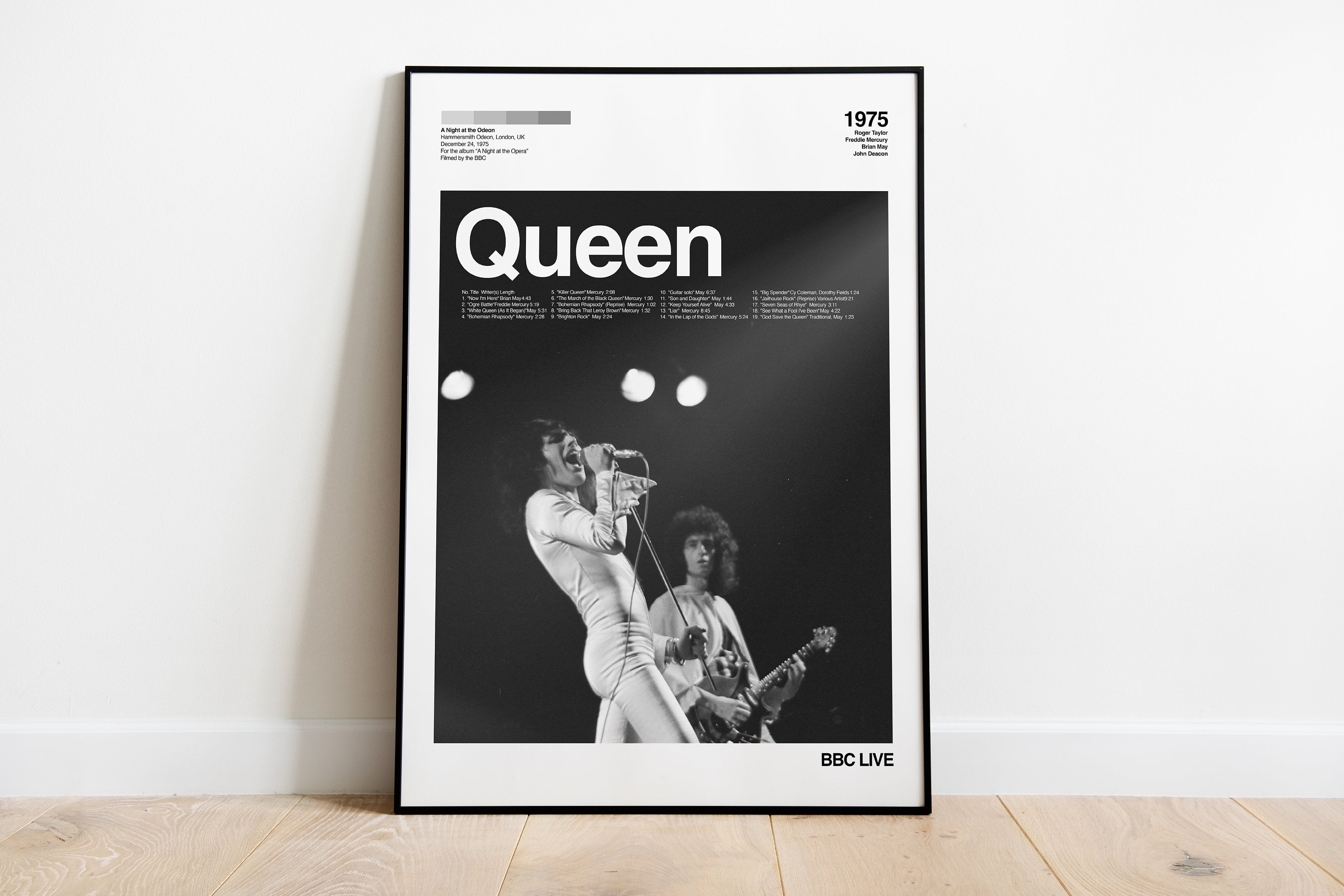POSTER Queen Freddie Mercury tribute Poster Live at Hammersmith Odeon