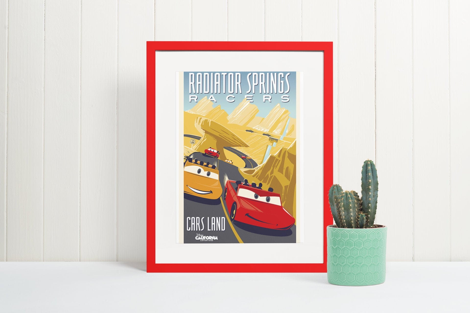 POSTER Radiator Springs Racers - Classic Ride Poster / Disneyland Print / Disney Poster ...