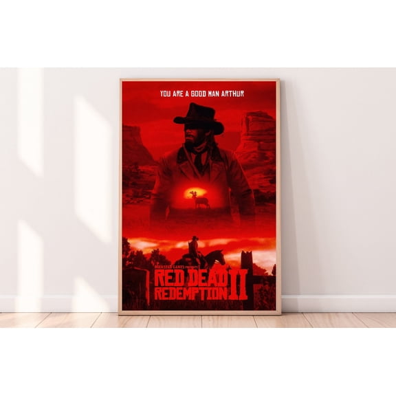 POSTER Red Dead Redemption Poster Red Dead Redemption 2 Poster Arthur Morgan Poster Red Dead Redemption Game Poster Man Cave Poster