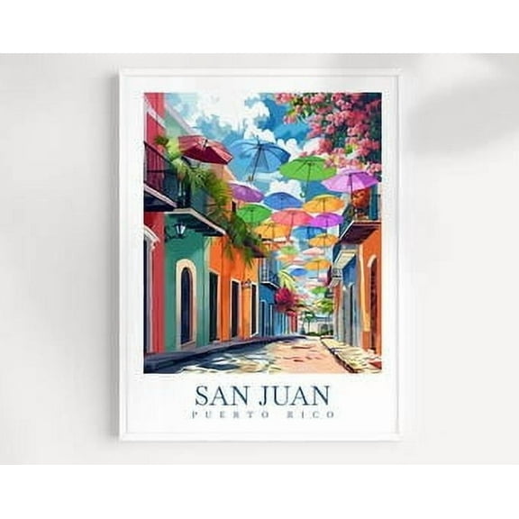 Kna Prints - 1 Pc Poster San Juan Travel Print Puerto Rico Wall Art Caribbean Wall Hanging Decor San Juan Gift Art Lovers Wall Art San Juan Travel , Wall Art,, UNFRAMED-12x18