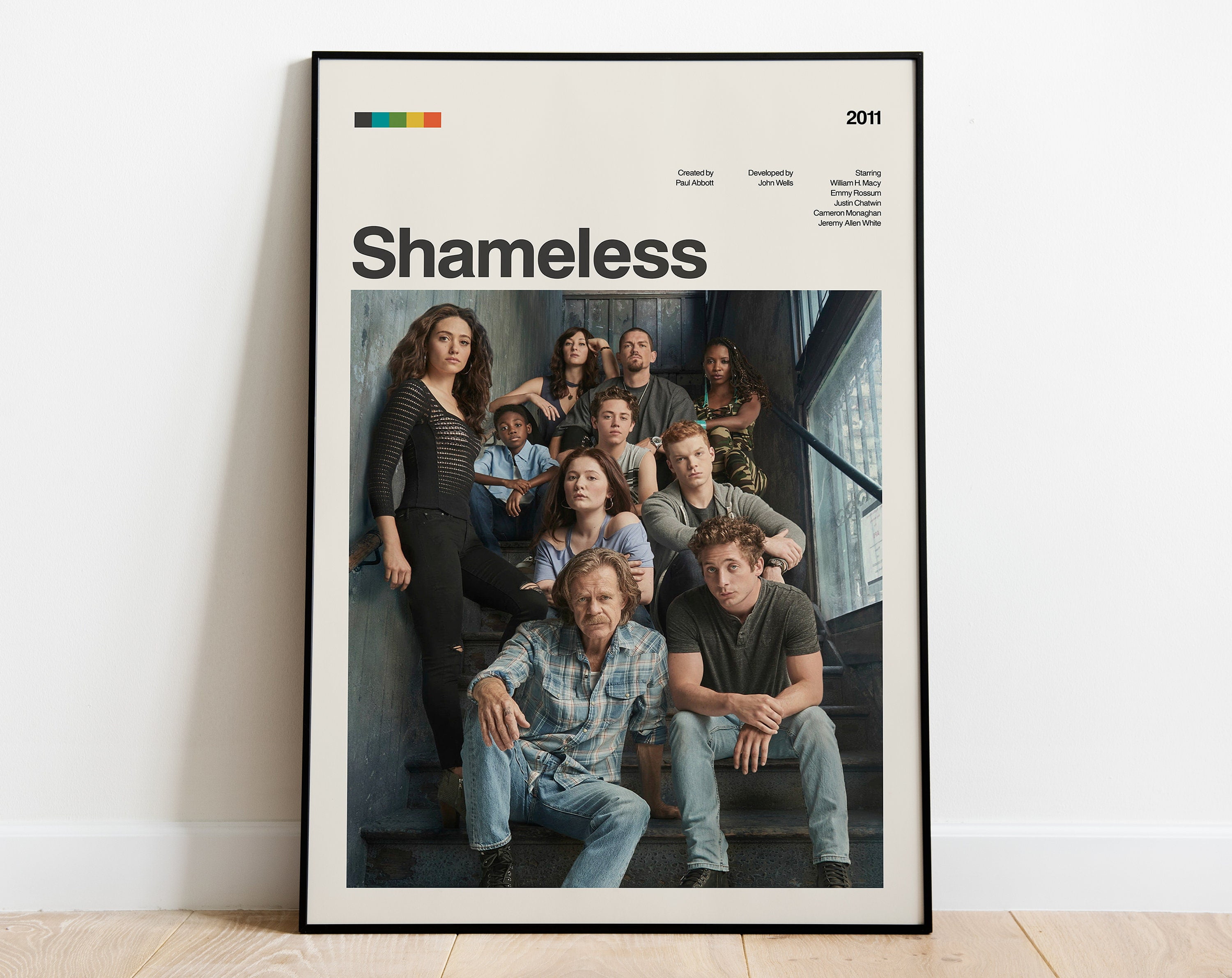POSTER Shameless Poster Light Theme, Shameless Modern Tv Series Poster ...