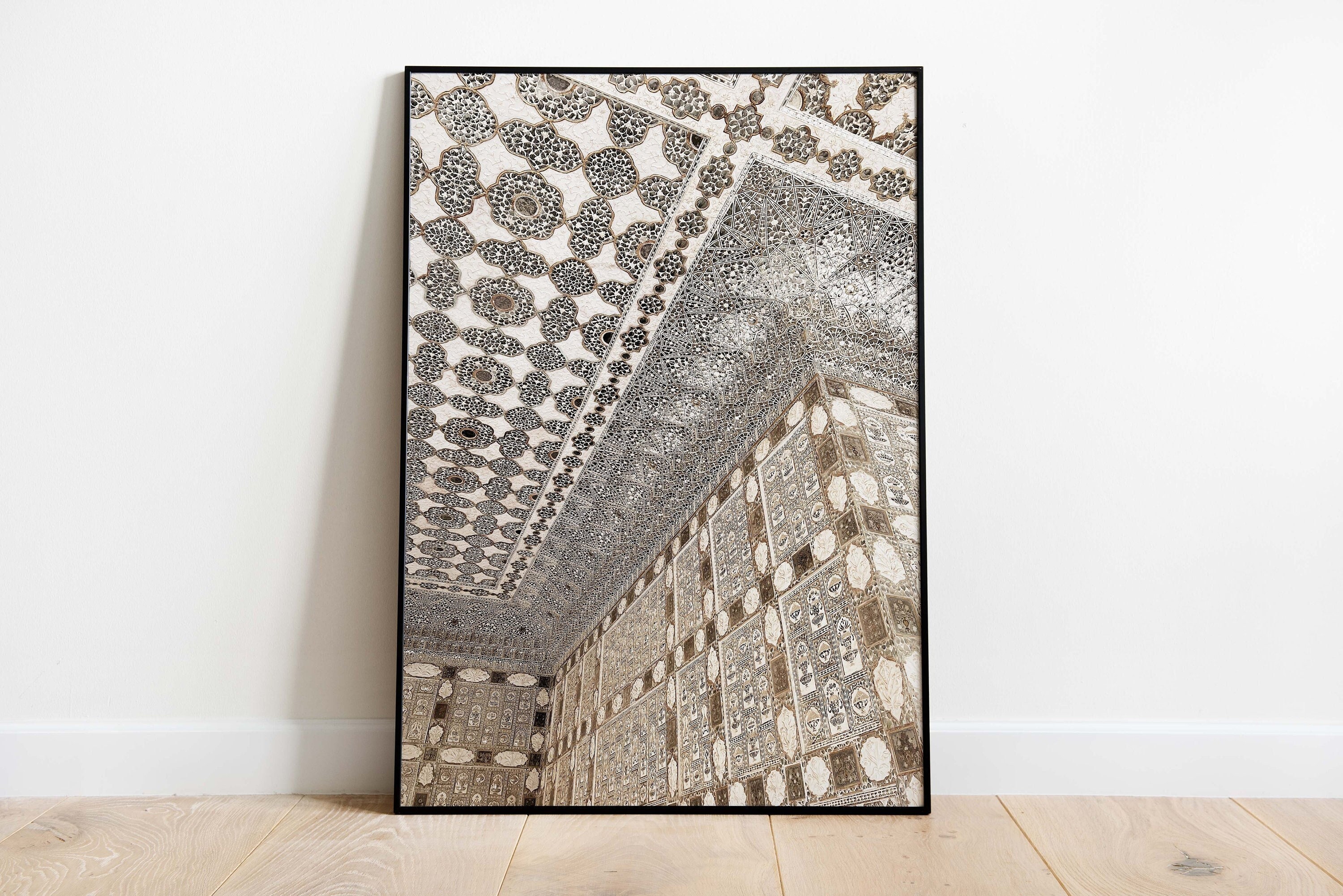 POSTER Sheesh mahal Indian Palace Wall Art, Jaipur Architecture Travel ...