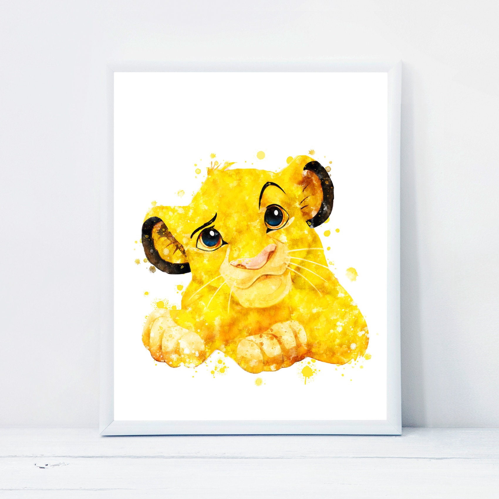 POSTER Simba Watercolor Painting Lion King Simba Print Lion King ...