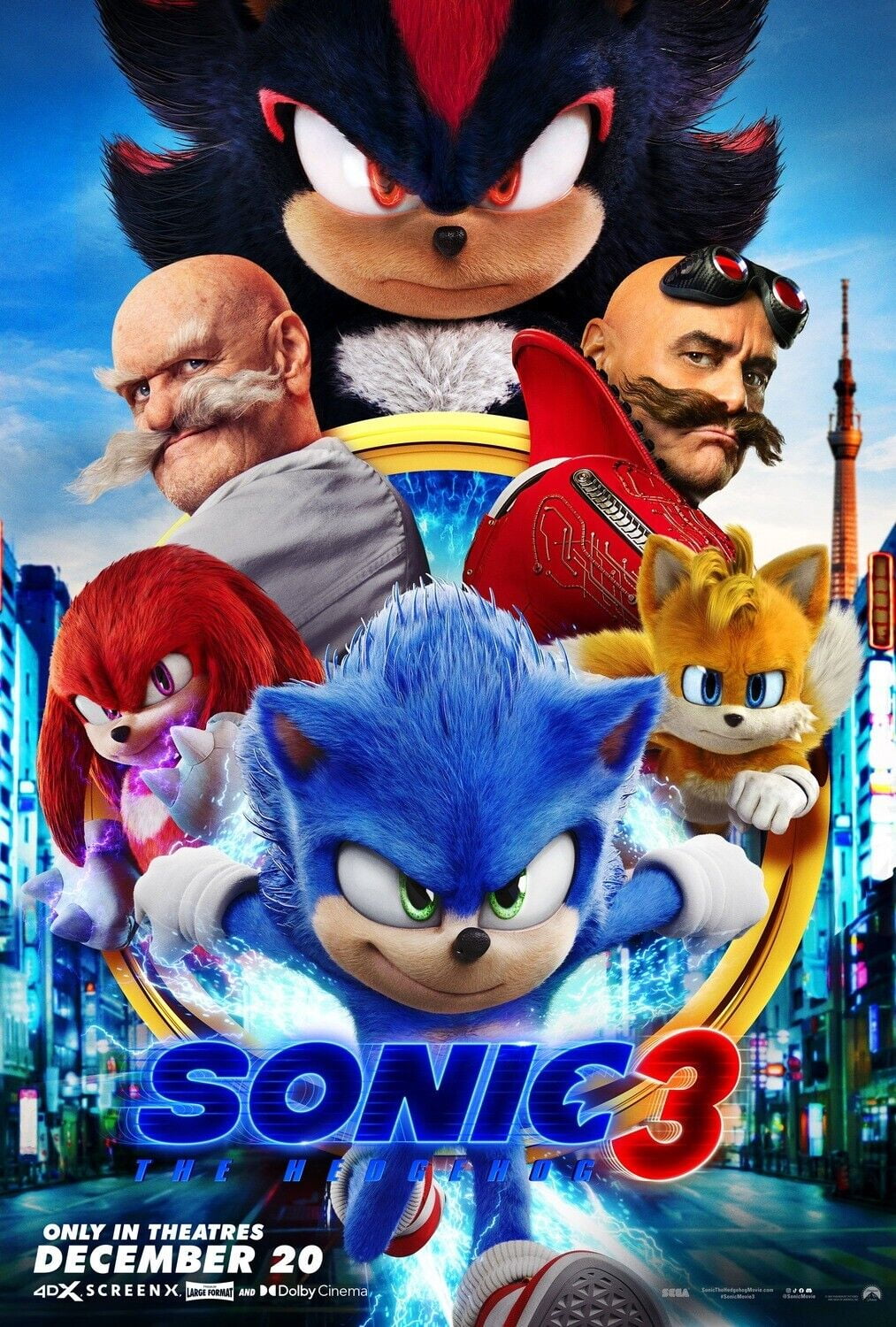 POSTER Sonic the Hedgehog 3 2024 Movie Poster (f)Shadow The Hedgehog16x24UNFRAMED