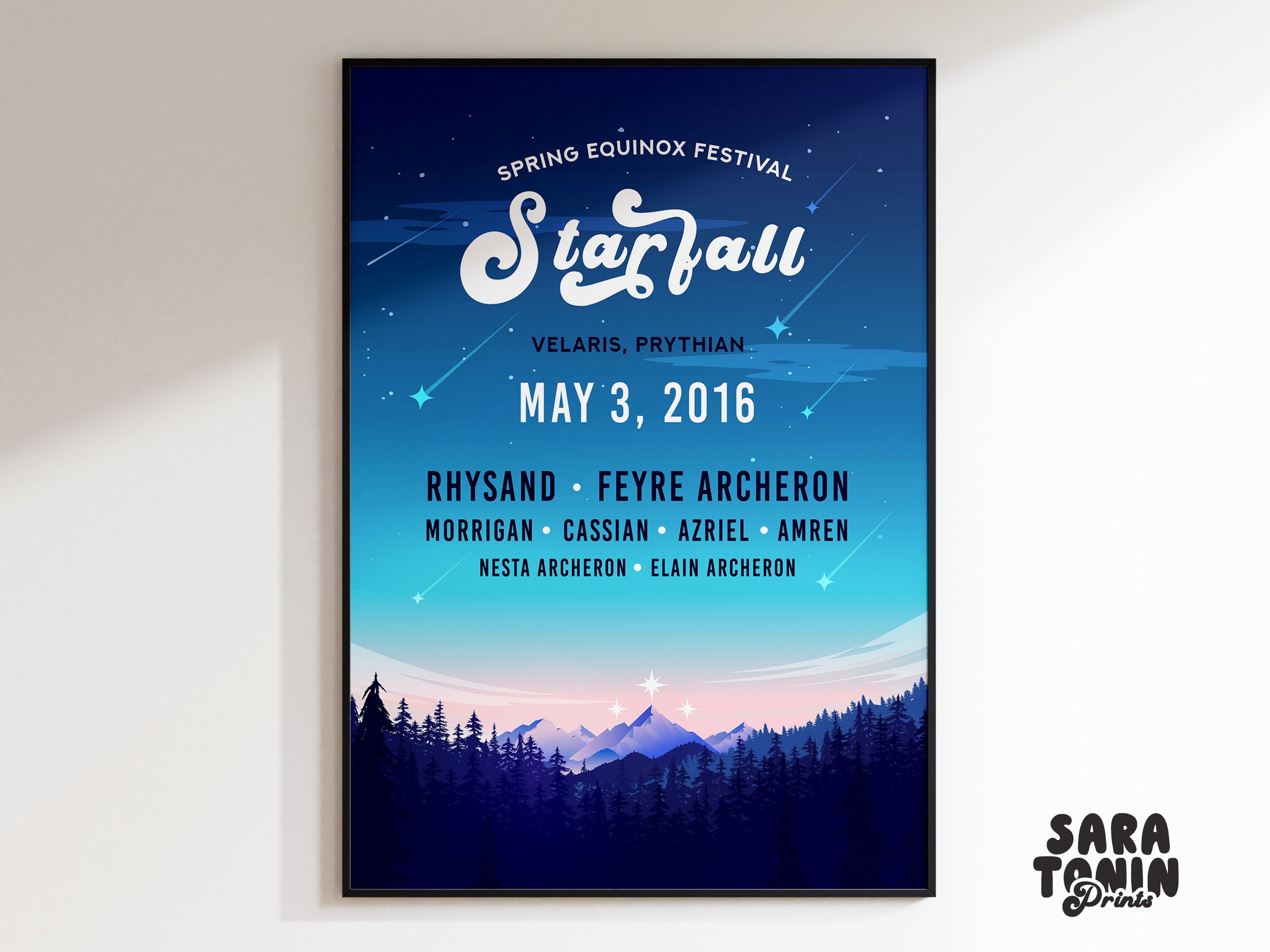 POSTER Starfall Print ACOTAR Festival PosterUNFRAMED