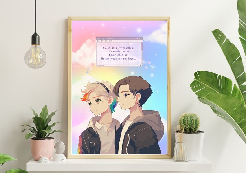 POSTER Stray Kids Hyunlix Art, SKZ Hyunjin and Felix, Poster, Felix Is