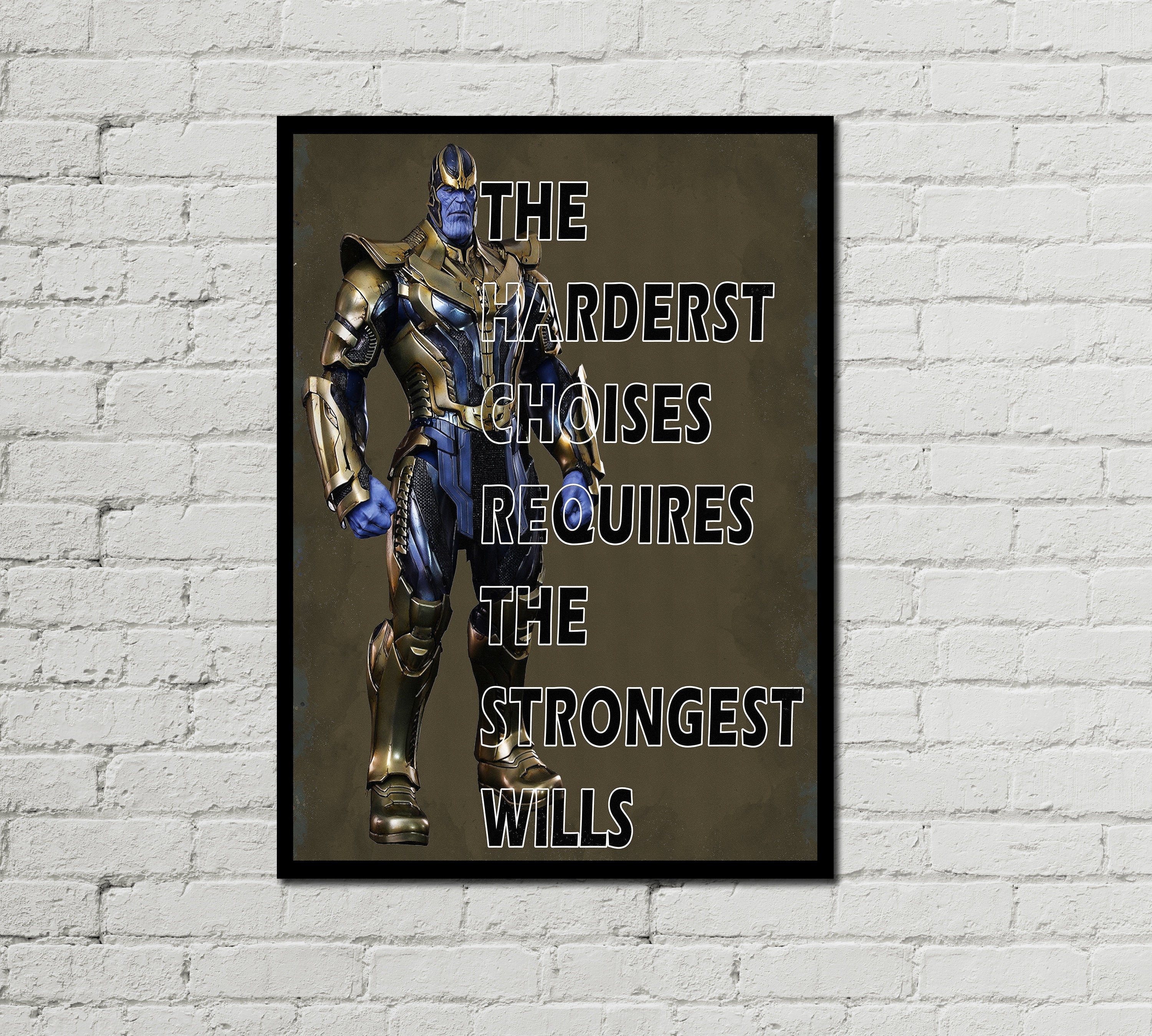 POSTER THANOS - Thanos Print - Thanos - Marvel Poster - Avengers ...
