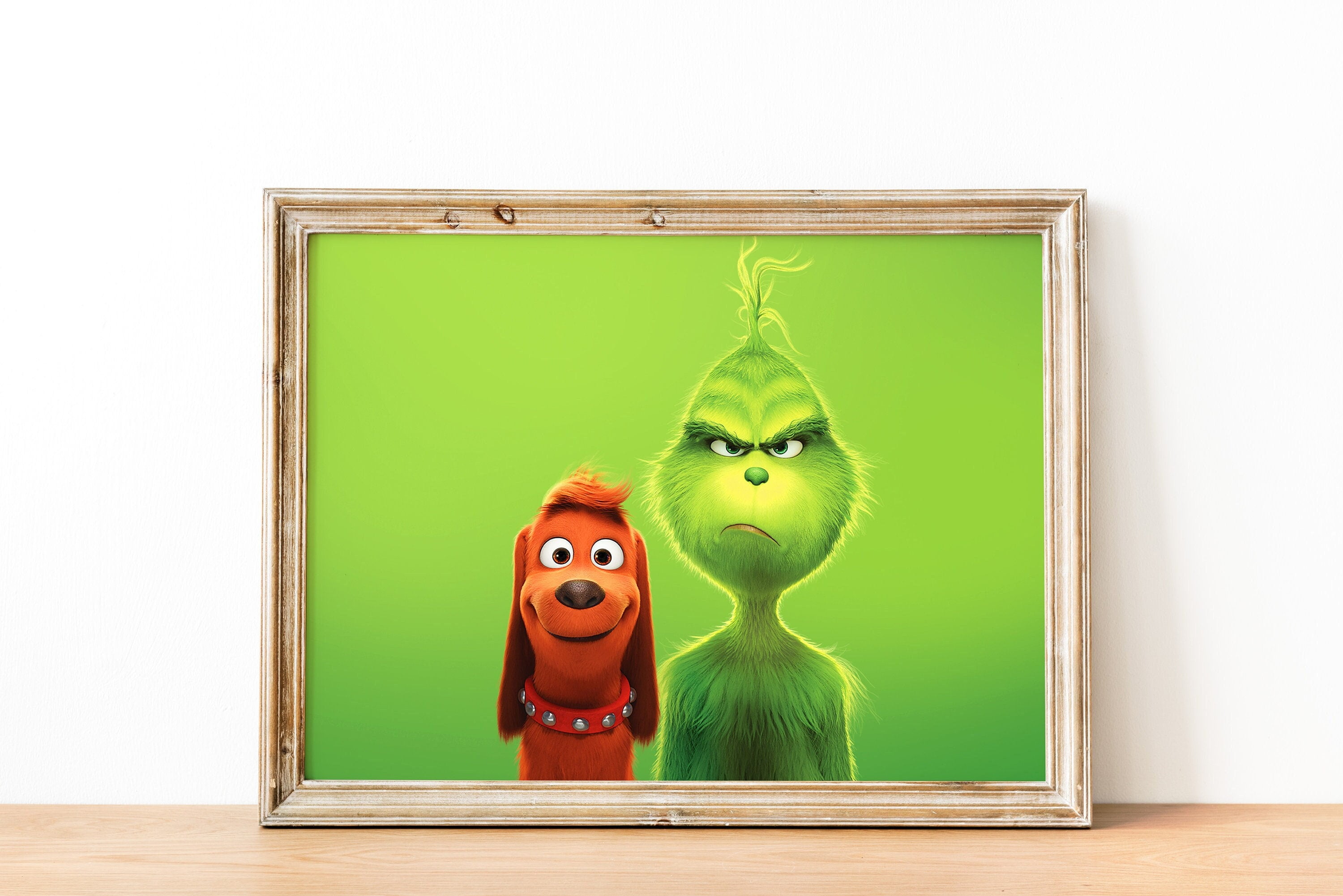 POSTER The Grinch and his pet dog Max, Printable Poster , Animation ...