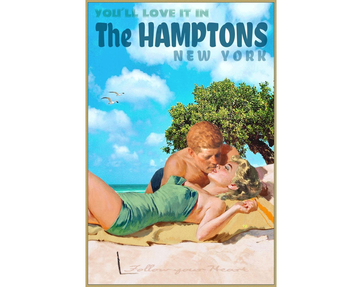 POSTER The Hamptons Long Island New York Travel Poster Marilyn Monroe