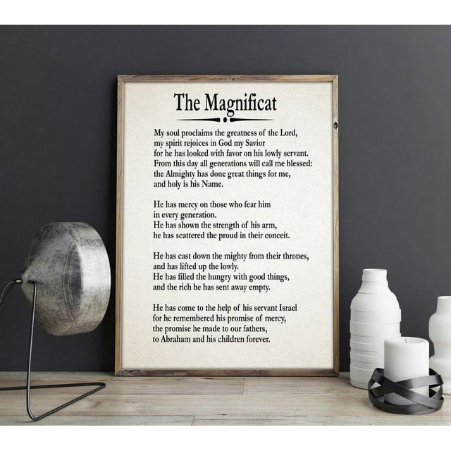 POSTER The Magnificat Prayer Canticle of Mary Prayer Prayer Gift Song of Mary Prayer Wall Art