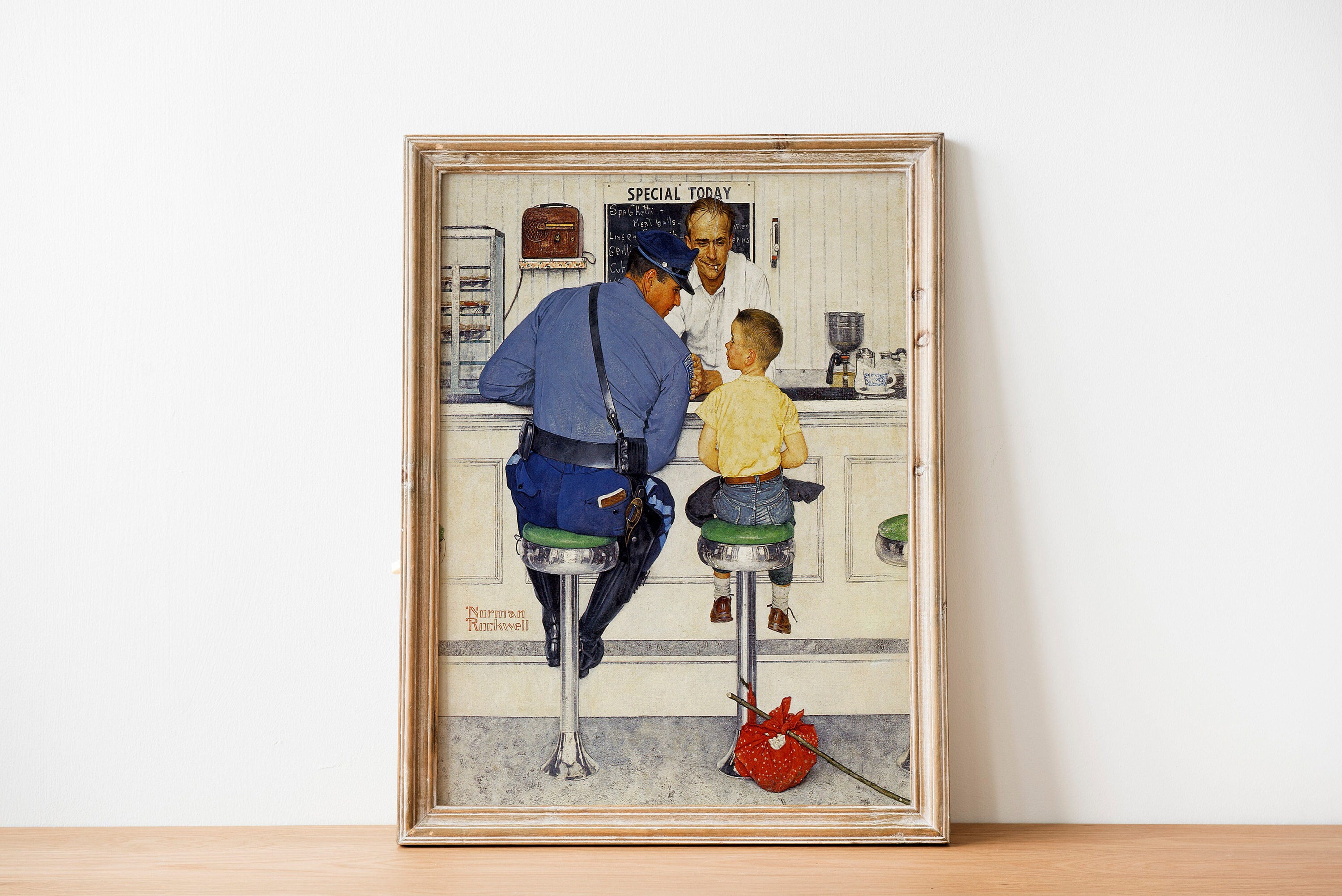 POSTER The Runaway poster Norman Rockwell print Americana poster 1950s poster American