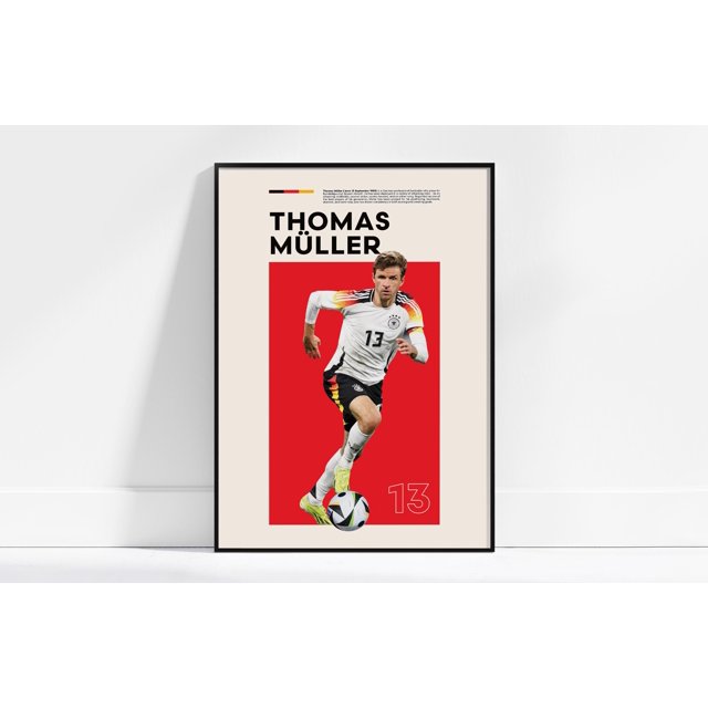 POSTER Thomas MÃ¼ller Poster Gift, German Soccer Team Poster Football