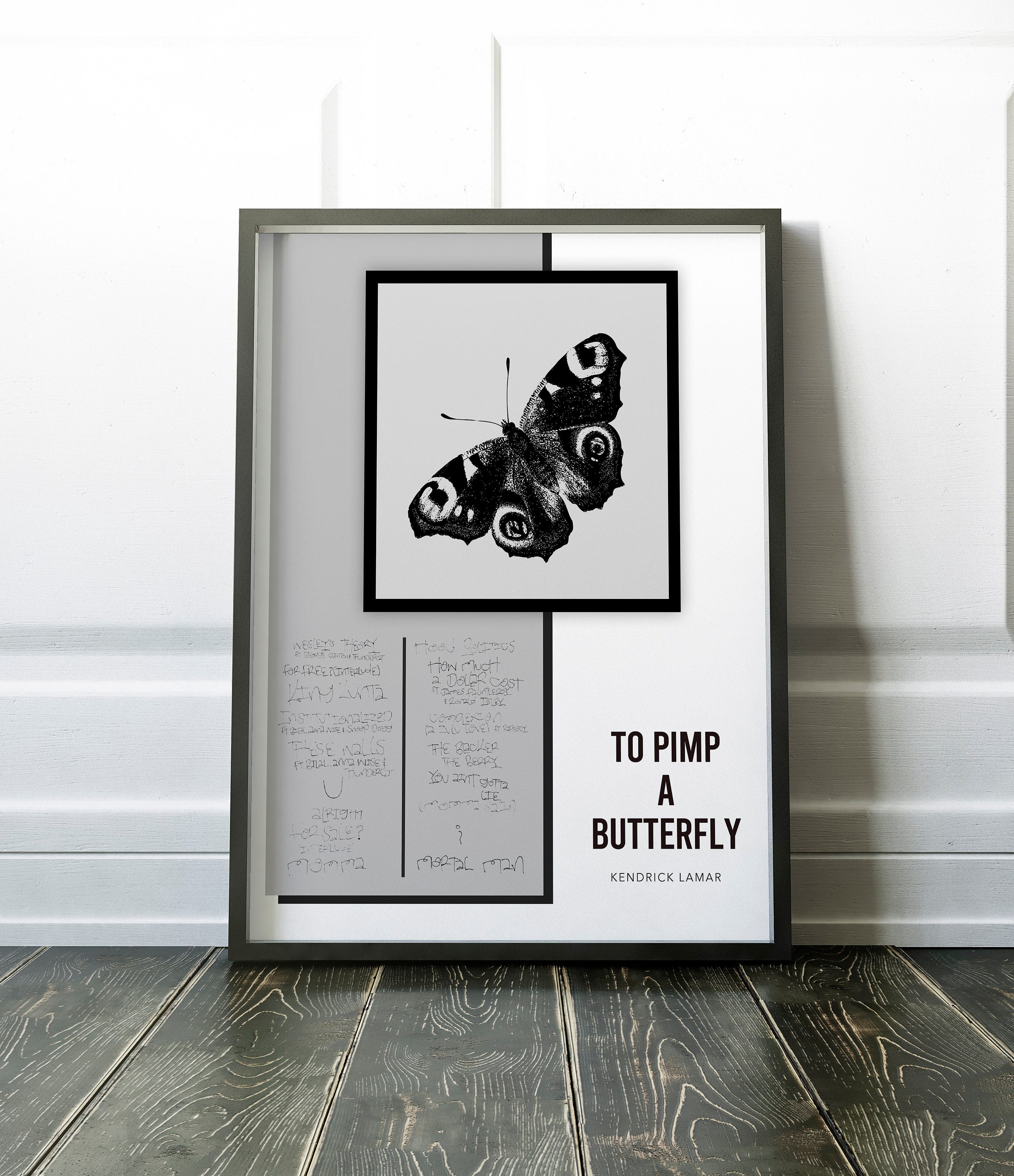 POSTER To Pimp a Butterfly Tracklist Poster Kendrick Lamar Album